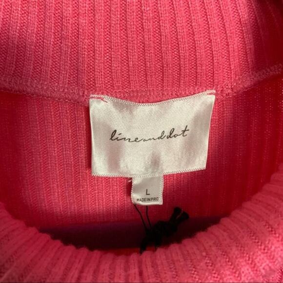 Line and Dot pink knit sweater. Turtleneck size large.‎ - Picture 4 of 8